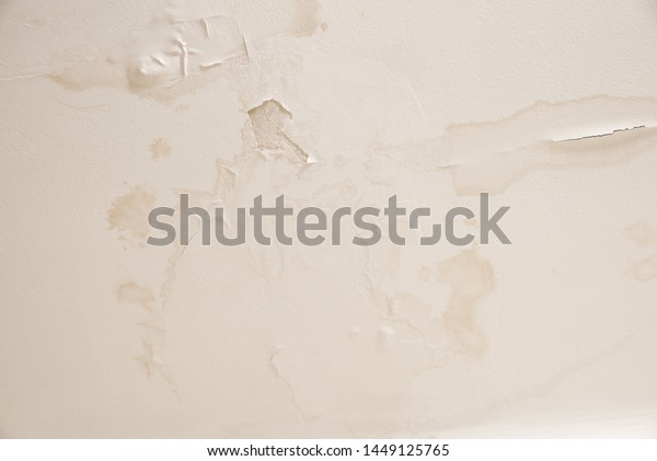 Big Wet Spots Cracks On Ceiling Stock Photo Edit Now