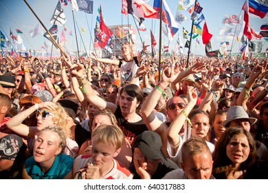 BIG ZAVIDOVO, Russia - July 8, 2012
People Attend Biggest Russian Rock Open-air Festival 