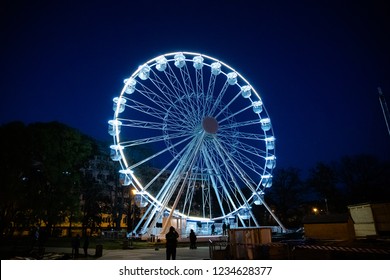 Biggest Ferris wheel in Brno, Czech Republic in Moravske square 