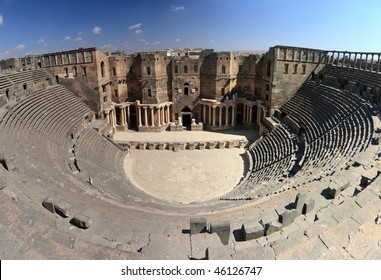 The Biggest Roman Amphitheater In Bosra, Syria