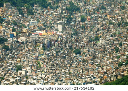 Biggest Slum in South America, Favela Rocinha, Brazil