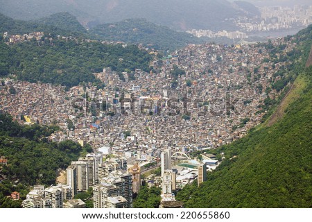 Biggest Slum in South America, Favela Rocinha, Rio de Janeiro