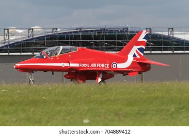 Biggin Hill,UK,August 20th 2017,The World Famous Red Arrows Display At The London Biggin Hill Airport Festival Of Flight