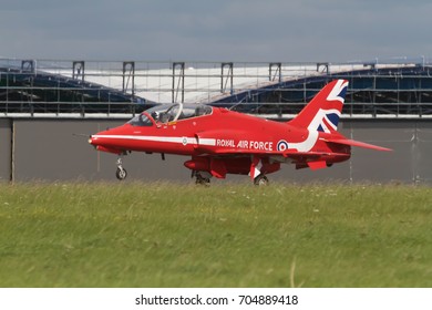 Biggin Hill,UK,August 20th 2017,The World Famous Red Arrows Display At The London Biggin Hill Airport Festival Of Flight