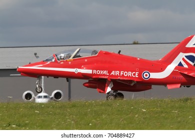 Biggin Hill,UK,August 20th 2017,The World Famous Red Arrows Display At The London Biggin Hill Airport Festival Of Flight