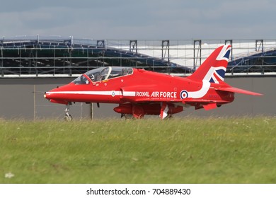 Biggin Hill,UK,August 20th 2017,The World Famous Red Arrows Display At The London Biggin Hill Airport Festival Of Flight