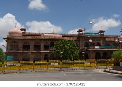 Bikaner, Rajasthan / India - August 15,2020: A Panoramic View Of The District Collector Office Inside The Public Park Of Bikaner.