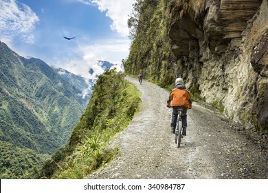 Bike Adventure Travel Photo. Bike Tourists  Ride On The 