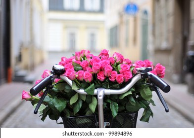 The Bike Basket With Roses