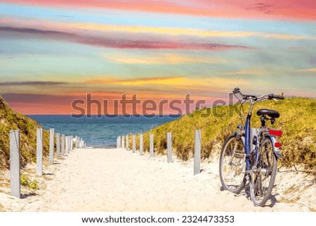 Similar – Image, Stock Photo bicycle path Turn off