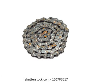 Bike Chain Isolated On White Background