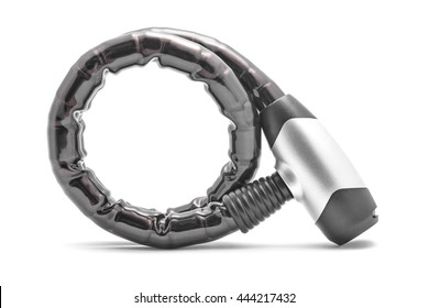 Bike Chain Lock Isolated On White