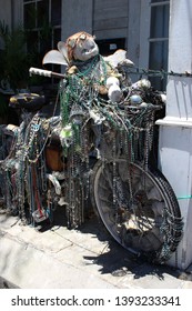 Bike Covered In Beads In Key West, FL