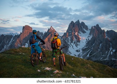 With The Bike On Mountain Top