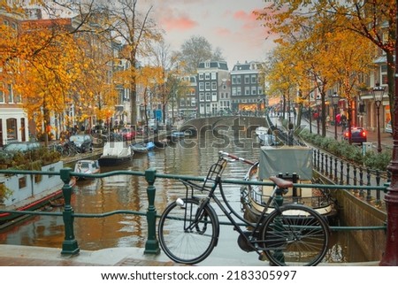 Similar – Image, Stock Photo Beautiful Architecture Of Dutch Houses and Houseboats