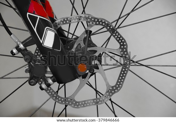 bike parts, shock absorber, front wheel, mountain\
biking, disc brake