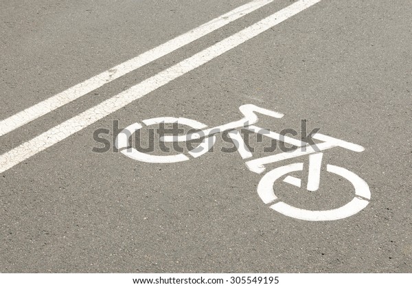 bike path, bike symbol on\
asphalt