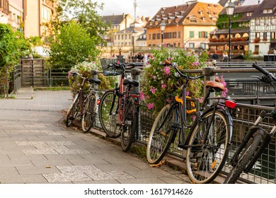 Bike at Petite France bridges in Strasbourg