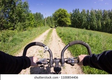 Bike Riding In Countryside From First Person Perspective