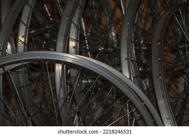 Bike Rims Close Up Selective Focus