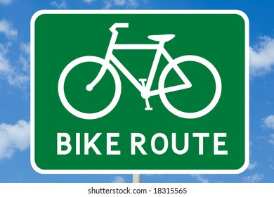 Bike Route Sign