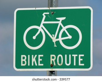 Bike Route Sign,