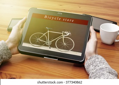 Bike Shop Online Digital Tablet
