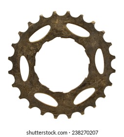 Bike Sprocket Isolated On White