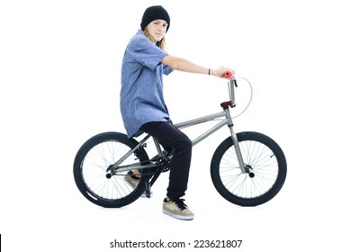 Bike, Teenager, Boy, Bike, White Background, Studio,teen 