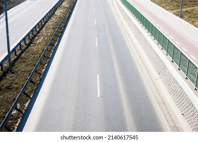 Bike Trail Along Highway Top View Stock Photo 2140617545 | Shutterstock