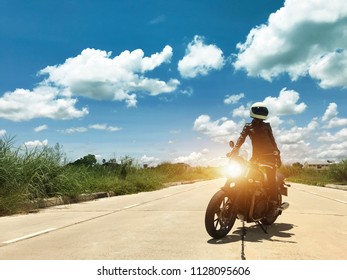 Biker Girl Stand On Modern Classic Stock Photo 1128095606 | Shutterstock