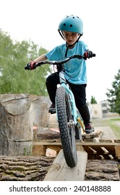 Biker jumping