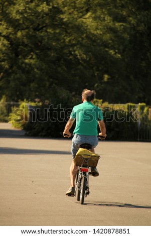 Similar – Image, Stock Photo TWO-WHEELER Human being