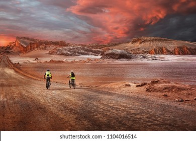  Bikers In Atacama Desert Chile