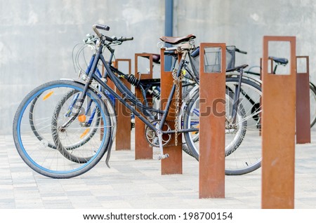 Bikes in parking