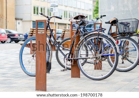 Bikes in parking