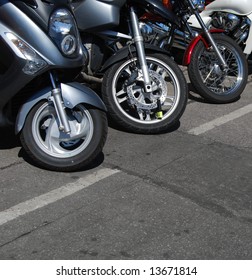 Bikes in a row