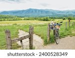 Biking in Great Smoky Mountains National Park. Biking with dog. Bicycling. Wildlife watching. Bike friendy. motor vehicle-free. bicycle riding. Tennessee. Blue Ridge Mountains. Cades Cove Scenic Loop.