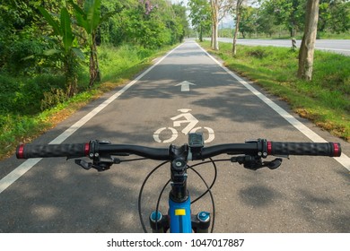 Biking On Bike Lane.