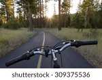 Biking at sunset.