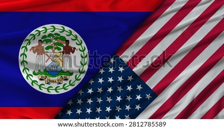Bilateral relations between Belize and United States. Flag of Belize and United States