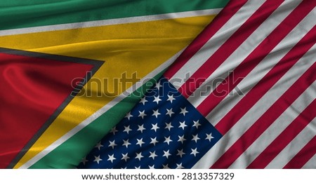 Bilateral relations between Guyana and United States. Flag of Guyana and United States