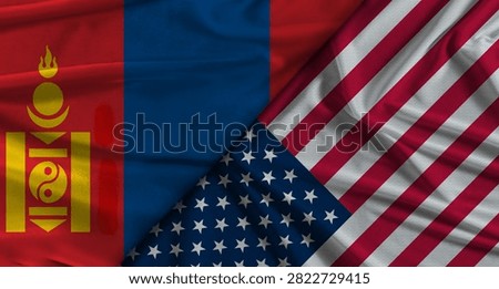 Bilateral relations between Mongolia and United States. Flag of Mongolia and United States