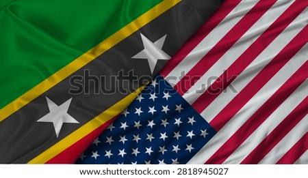 Bilateral relations between Saint Kitts and Nevis and United States. Flag of Saint Kitts and Nevis and United States