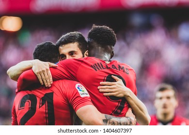 Bilbao, Spain. 06th May, 2019. Pais Vasco. San Mamés. Liga Santander. Athletic Bilbao V RC Celta De Vigo: Iñaki Williams (#9) Celebrating Her Goal During The Game.