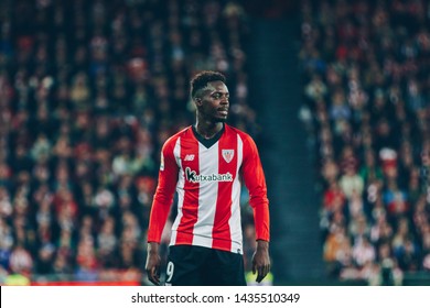 Bilbao, Spain. 06th May, 2019. Pais Vasco. San Mamés. Liga Santander. Athletic Bilbao V Real Valladolid CF: Iñaki Williams (#9) Stays On The Field During The Game.