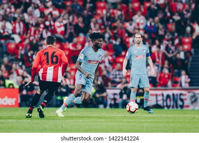 Bilbao, Spain. 16th March, 2019. Pais Vasco. San Mamés. Liga Santander. Athletic Bilbao V Atlético Madrid: Thomas (#5) Runs With The Ball At San Mamés Stadium.