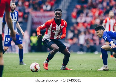 Bilbao, Spain. 27th April, 2019. Pais Vasco. San Mamés. Liga Santander. Athletic Bilbao V D. Alavés: Iñaki Williams Looking At The Ball During The Game.