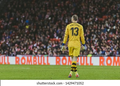 Bilbao, Spain. 27th April, 2019. Pais Vasco. San Mamés. Liga Santander. Athletic Bilbao V Real Betis: Paul López (#13) Real Betis Goalkeeper At San Mamés Stadium