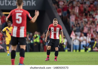 BILBAO, SPAIN. August 16th, 2019. Basque Country. San Mames. Liga Santander. Athletic Bilbao V FC Barcelona: Iker Muniain Screams To Celebrate The Goal.